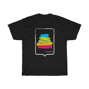 Courage Quote from Wonderful Wizard of Oz Short Sleeve V-Neck Tee