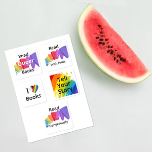 Pride Reading Sticker sheet